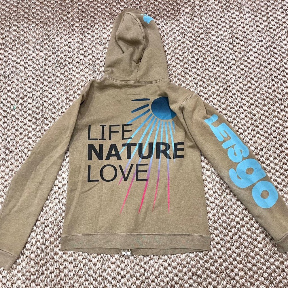 FREECITY Zip Up Hoodie in Olive Green size 1